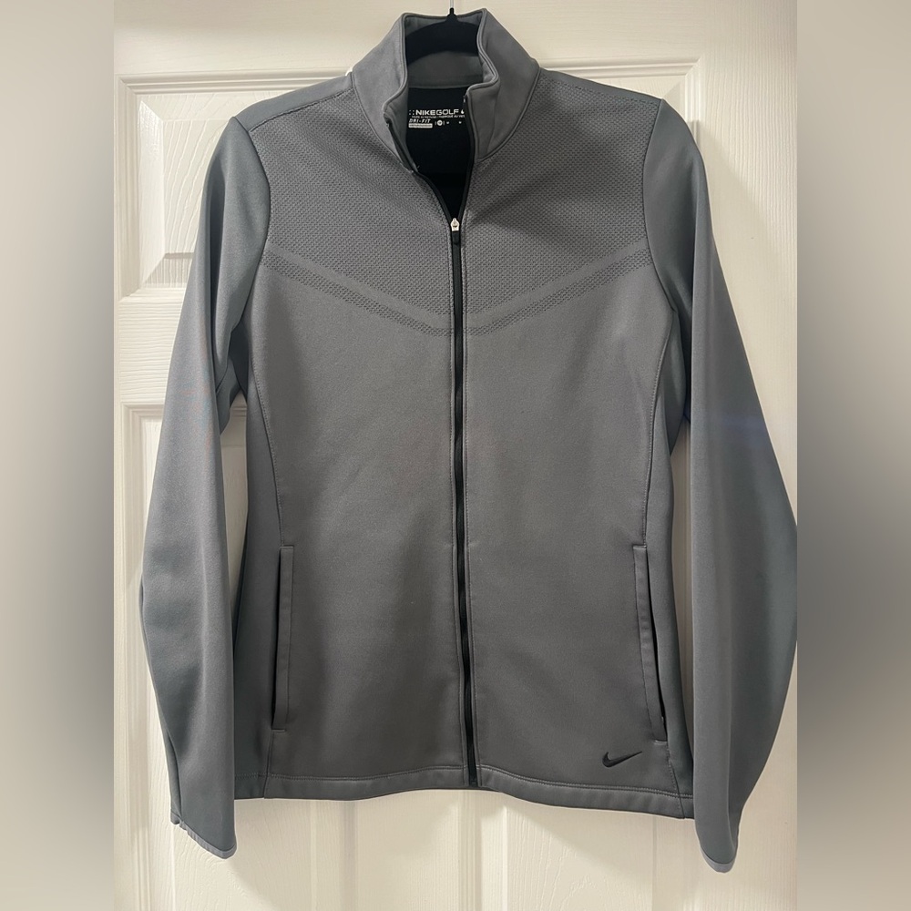 Nike Women's Gray Full-Zip Athletic Jacket